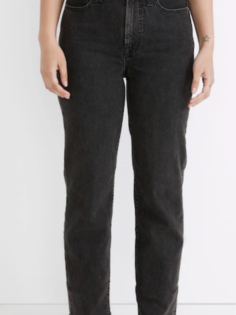 Madewell High-Rise Straight Jeans - Black Wash